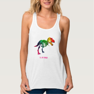 Débardeur Rainbow T Rex Funny Fossil Avec Votre Nom