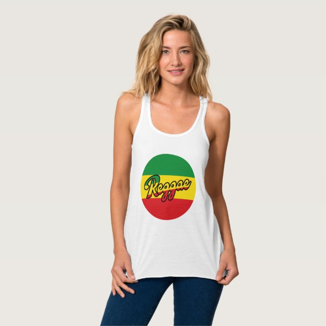 Débardeur Reggae Music with reggae flag colors (Devant entier)