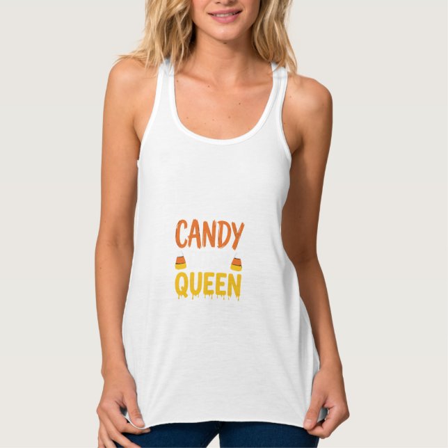 Débardeur Reine Candy Corn Graphique Halloween_1 (Devant)