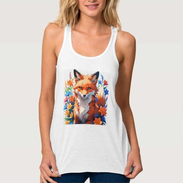 Débardeur Renard à fleurs (Devant)