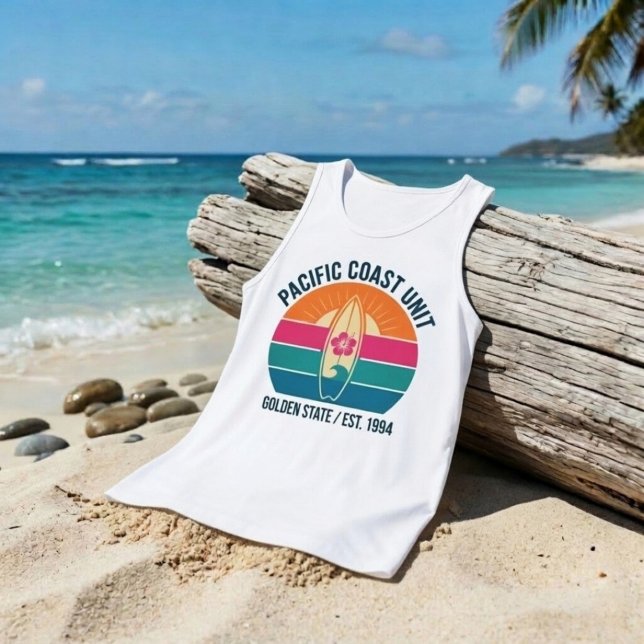 Débardeur Retro 90s Beach Apparel - Pacific Coast Surf Tank  (Créateur téléchargé)