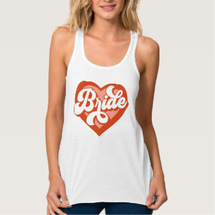 Débardeur Retro Heart Babe Bride Nom personnalisé Bacheloret