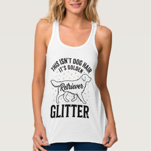 Débardeur Rétro T-Shirt Cheveux de Chien Pailleté Golden Ret