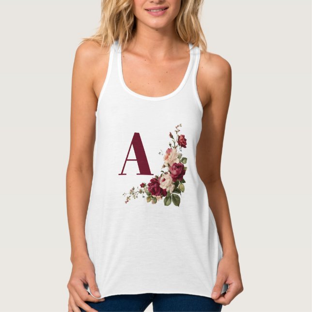 Débardeur Rose Peony floral (Devant)