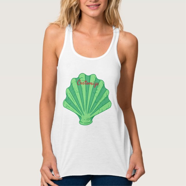 Débardeur Sage Green Scallop Shell Thunder_Cove  (Devant)