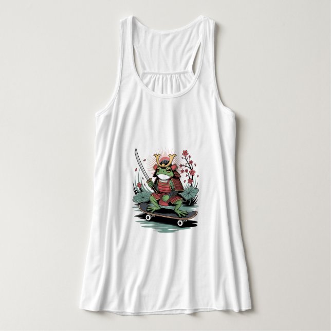 Débardeur  Samurai frog warrior Flowy Racerback Tank Top (Design devant)