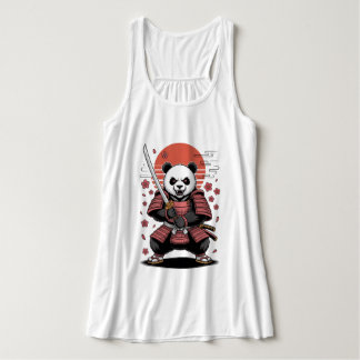 Débardeur Samurai Panda Bear Canvas Flowy Racerback Tank Top