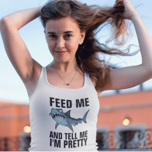 DÉBARDEUR SHARK T-SHIRTS, NOURRIS-MOI ET DIS-MOI QUE JE SUIS