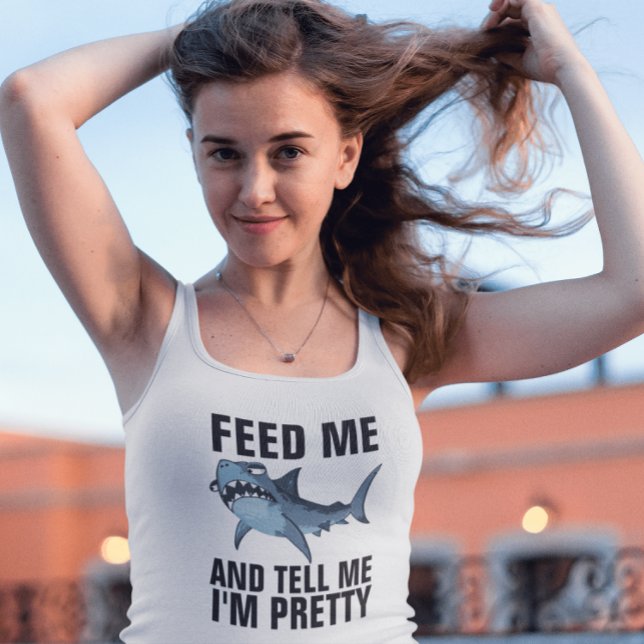 DÉBARDEUR SHARK T-SHIRTS, NOURRIS-MOI ET DIS-MOI QUE JE SUIS (Créateur téléchargé)