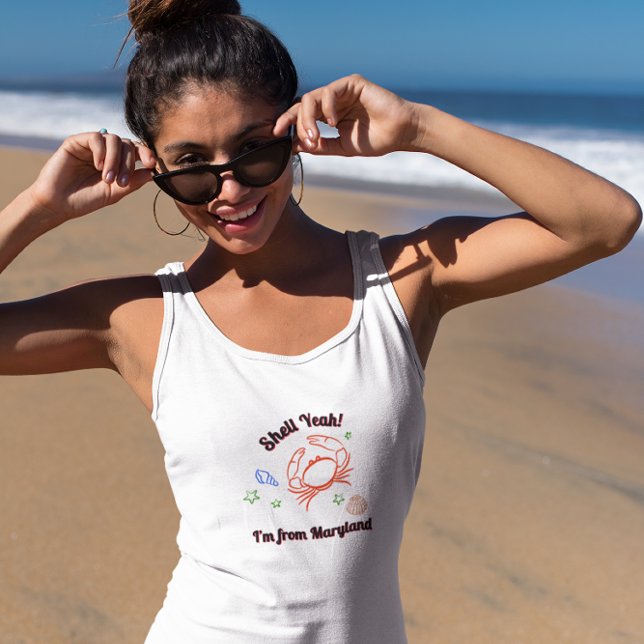 Débardeur "Shell Yeah! I'm from Maryland" Crab Tank Top (Créateur téléchargé)