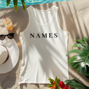 Débardeur Simple Black Custom Ajouter Votre Nom Élégant