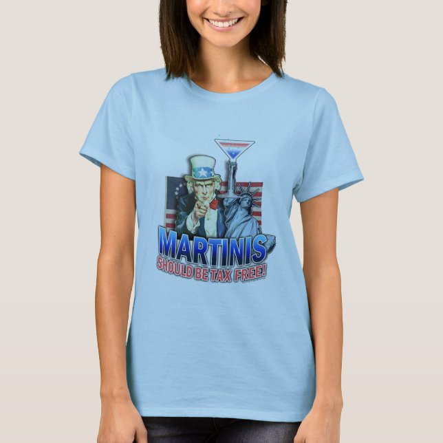 Débardeur Spaghetti T-shirt - Les Martinis Doivent (Devant)