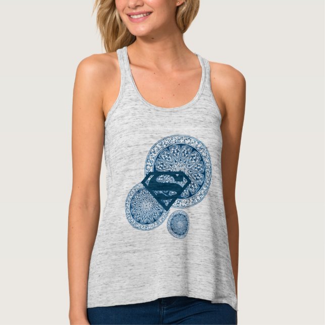Débardeur Supergirl Blue Circle Design (Devant)