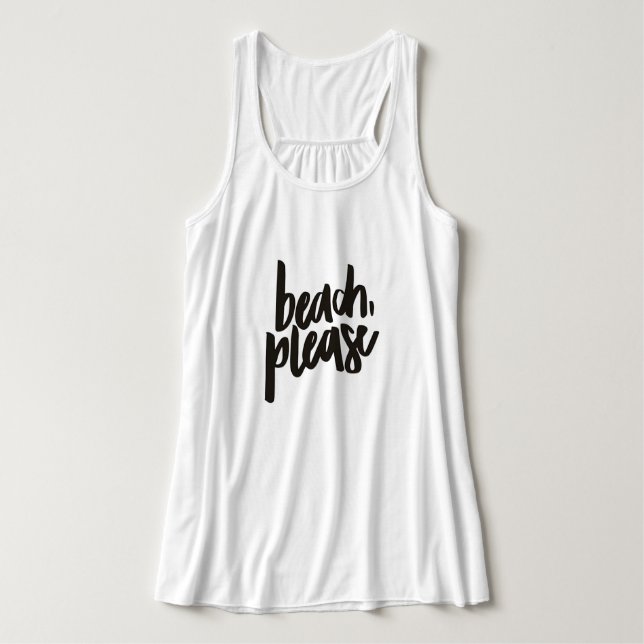Débardeur T-Shirt Beach Please (Design devant)