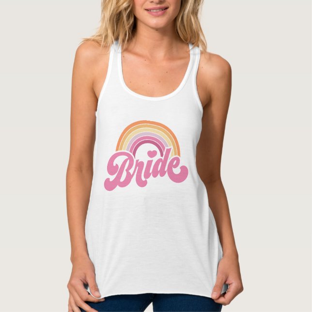 Débardeur T-shirt de la tribu des mariées Bachelorette Rétro (Devant)