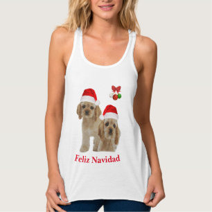 Débardeur T-shirt de Noël de l'espagne Cocker
