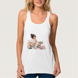 Débardeur T-Shirt de vacances pour fille mignonne ambiance e