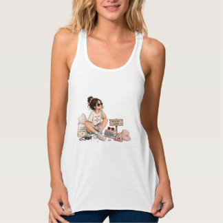 Débardeur T-Shirt de vacances pour fille mignonne ambiance e