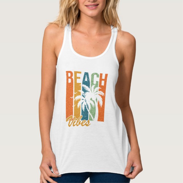Débardeur T-shirt été Vibes Beach (Devant)