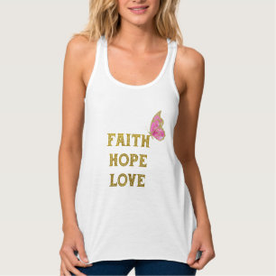 Débardeur T-shirt Faith Hope Love