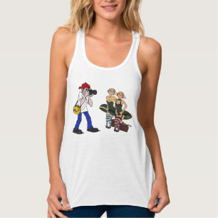 Débardeur T-shirt femme sans manche bécassine