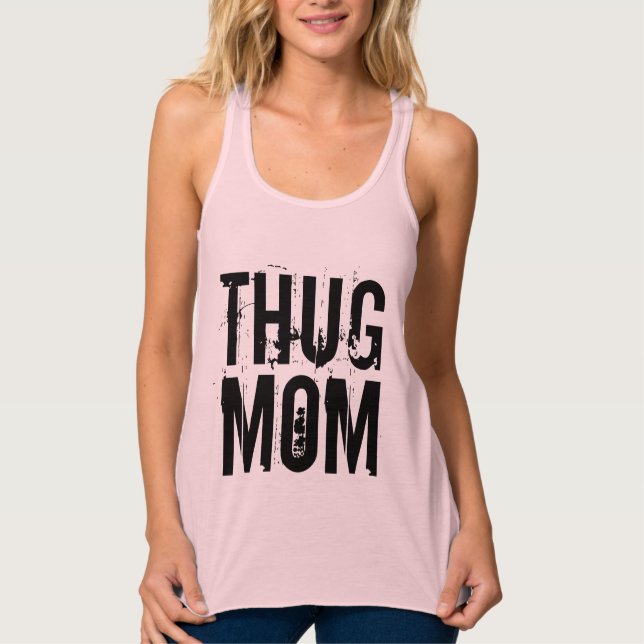 Débardeur T-shirt Graffiti THUG MOM (Devant)