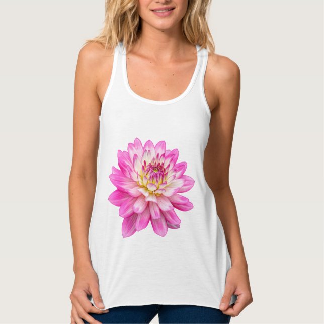 Débardeur T-shirt Gros Dahlia Rose (Devant)