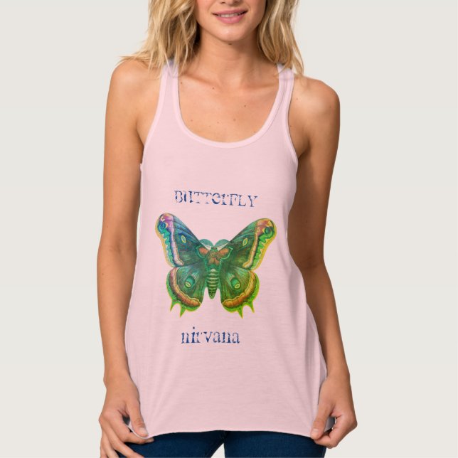 Débardeur T-shirt Nirvana papillon démonté (Devant)