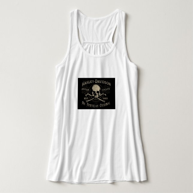 Débardeur T-shirt - noir et blanc (Design devant)