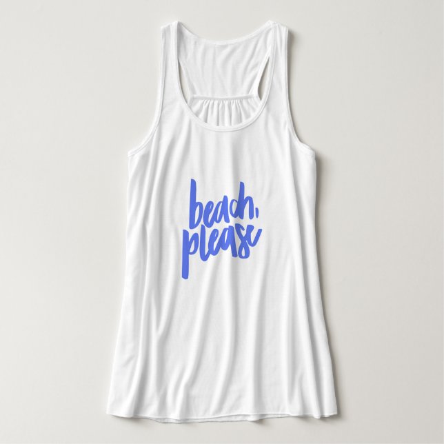 Débardeur T-shirt Plage Please (Design devant)