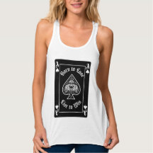 T-shirt pour femmes avec carte à jouer As de pique