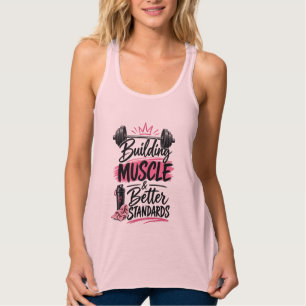 Débardeur T-shirt pour femmes «Construire du muscle et de me