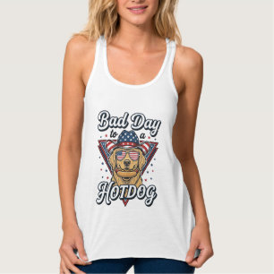 Débardeur T-shirt vintage à chaud patriote Retriever doré De
