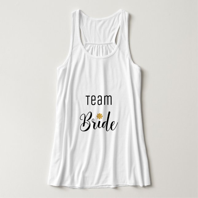 Débardeur Team Bride Fun Bachelorette Mariage Élégant (Design devant)