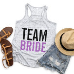 Débardeur Team Bride Lilac Bachelorette Party<br><div class="desc">Go Team Bride! Super cute tank for bridesmaids and bachelorette parties features purple and black text. Coordinates with our matching invitations,  koozies,  stickers and flasks - check our shop for more!</div>