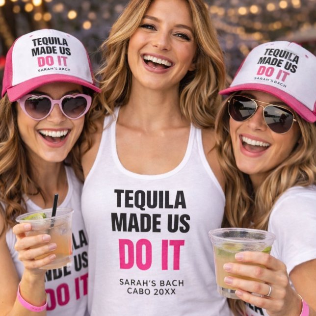 Débardeur Tequila Made Us Do It | Équipe de choc pour mariag (Créateur téléchargé)