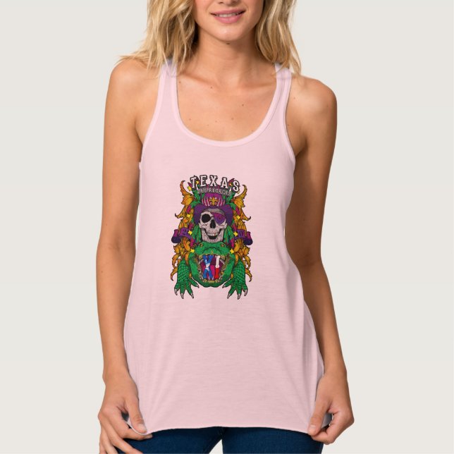 Débardeur Texas ShipRockers 2020 Femme Racerback Tank Noir (Devant)