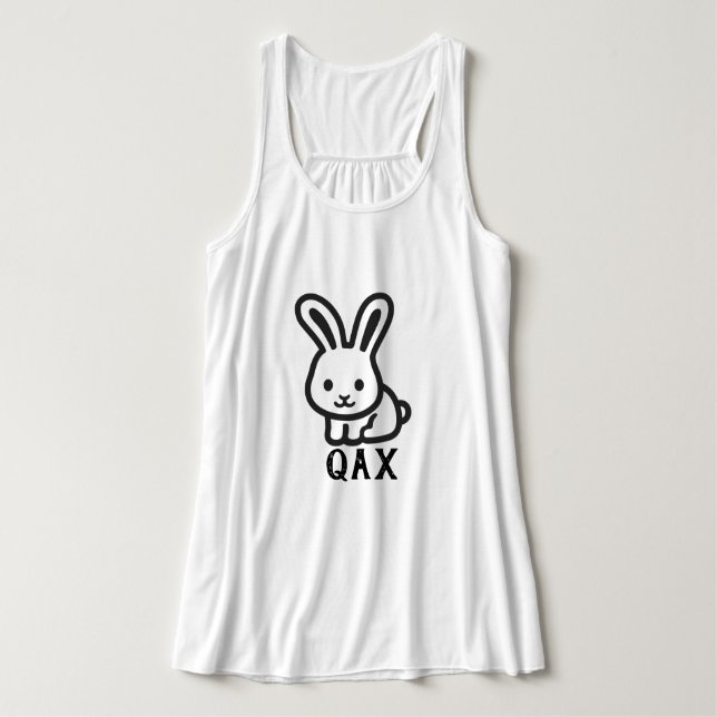 Débardeur Texte en Tsetsaut : qak et un lapin (Design devant)