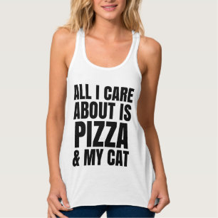 DÉBARDEUR TOUT CE QUI M'INTÉRESSE, C'EST LA PIZZA ET MON RÉS