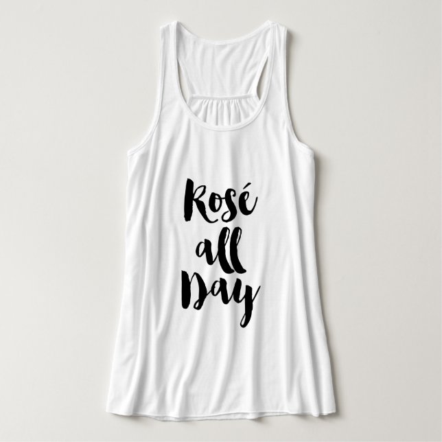 Débardeur Typographie à la mode "Rosé toute la journée" (Design devant)