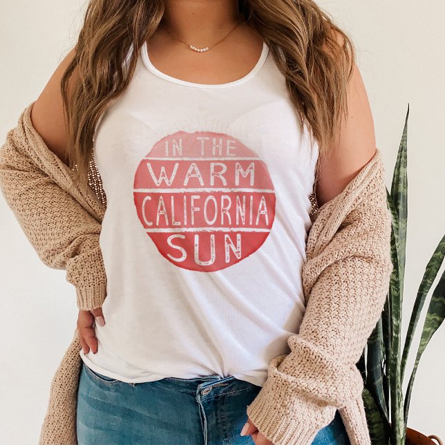 Débardeur Typographie Vintage Sun de Californie chaude (Créateur téléchargé)