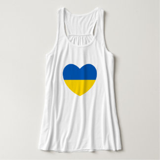 Débardeur Ukraine Drapeau Coeur bleu et jaune