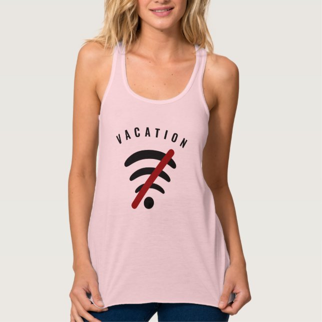 Débardeur Vacation Tank Top - Offline  WiFi Free - Your Text (Devant)