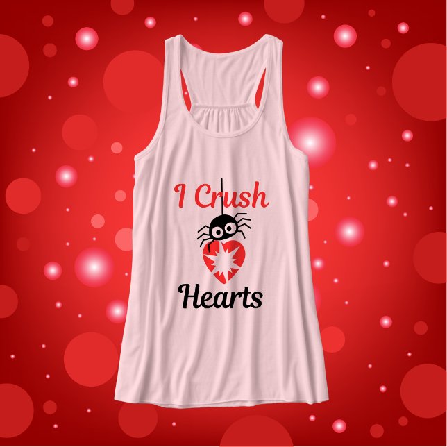 Débardeur Valentine's I Crush Hearts mignon araignée | (Créateur téléchargé)