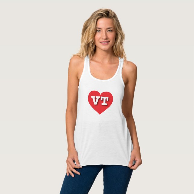 Débardeur Vermont Red Heart - J'aime VT (Devant entier)