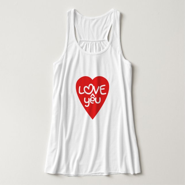 Débardeur Vietnamien Saint-Valentin ♥ Amour Yêu ♥ Jeu de mot (Design devant)