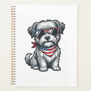 Débardeur vintage à gravure de chien hirsute patri