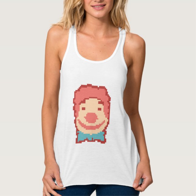 Débardeur Visage de clown pixelisé mignon  (Devant)