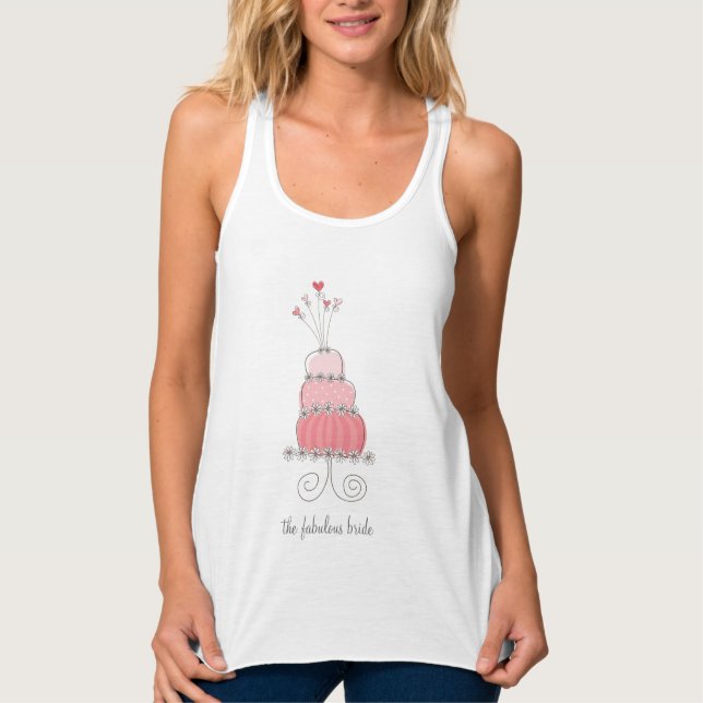 Débardeur Whimsical rose Mariage gâteau Fabuleux T-shirt mar (Devant)