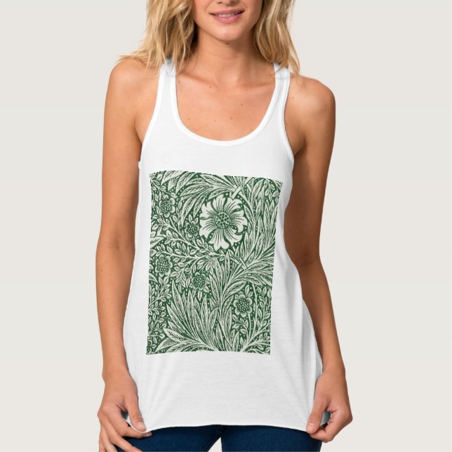 Débardeur william morris marigold vert floral fleur (Devant)